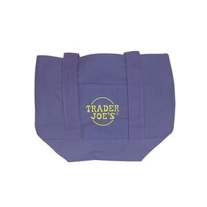 Trader Joe's Limited Edition Purple Seasonal Trick Or Treat Canvas Tote Bag